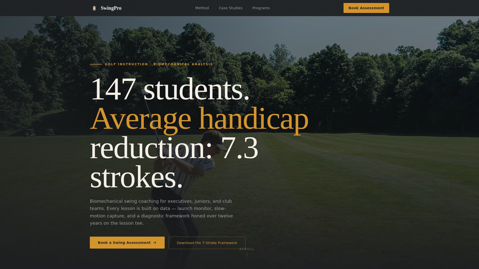 Swingpro - Precision Golfinstructor Landing Page Template
