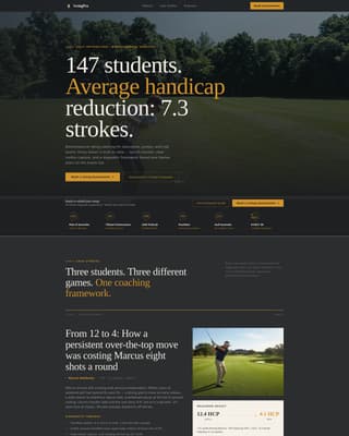 Swingpro - Precision Golfinstructor Landing Page Template