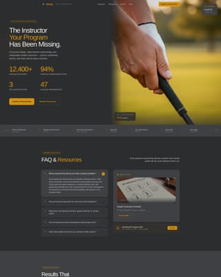 Swing - Authoritative Instructor Landing Page Template