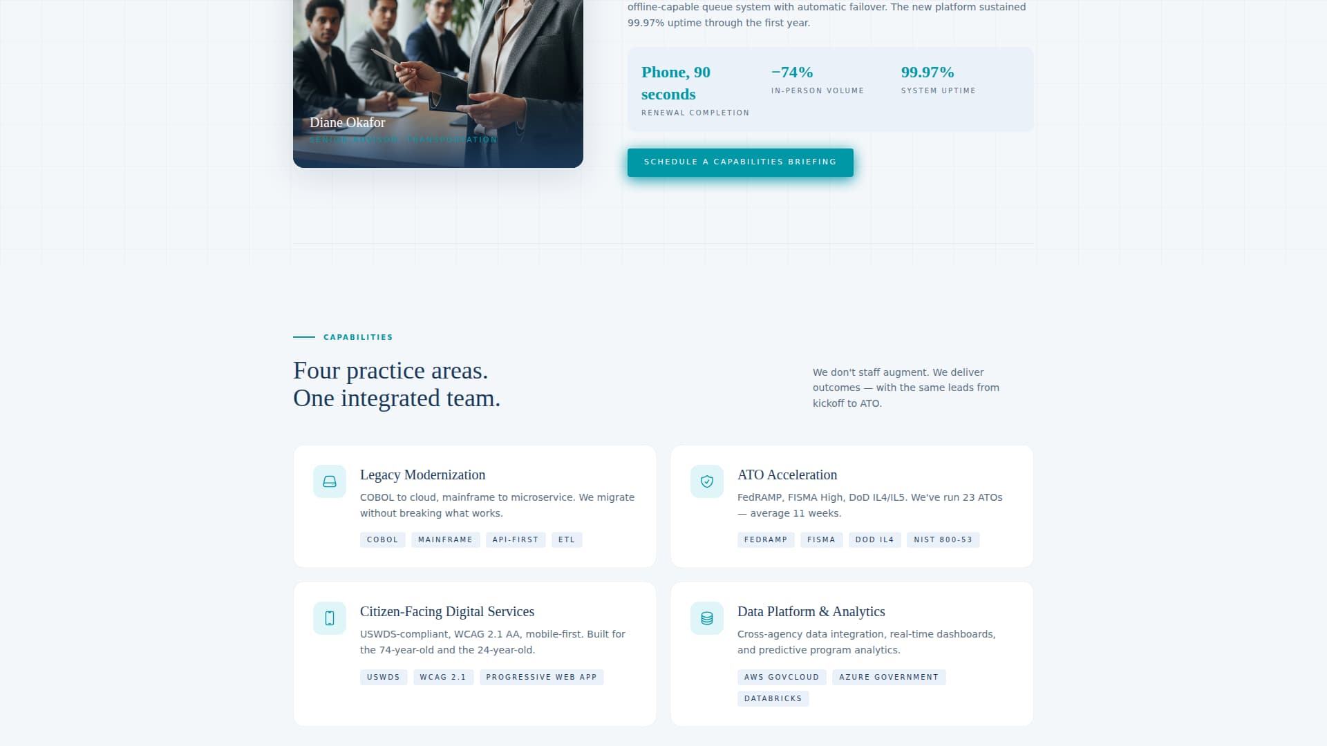 Mandate - Authoritative Governmentconsulting Landing Page Template
