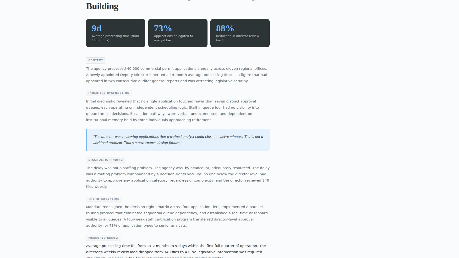 Mandate — Certified Civic Advisor Landing Page Template