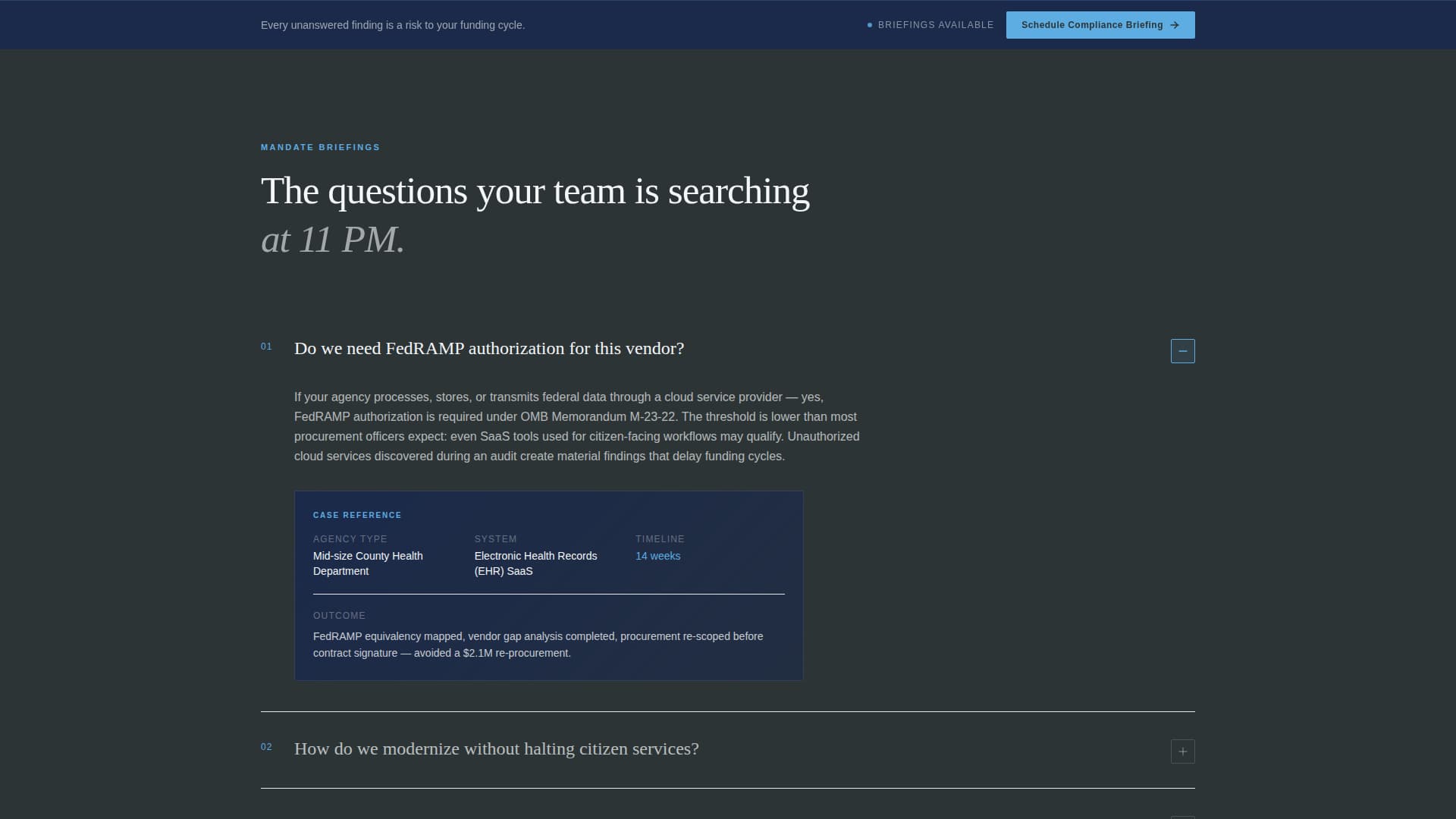 Comply — Certified Government Agency Landing Page Template
