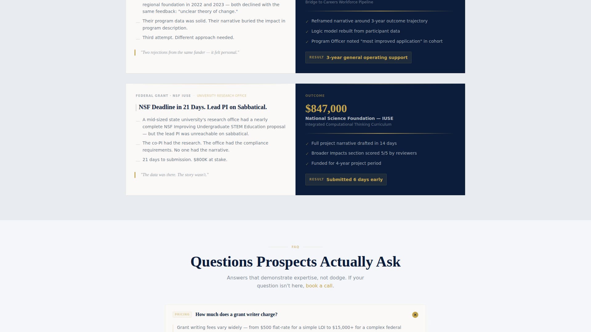Funded — Verified Grant Consultant Landing Page Template