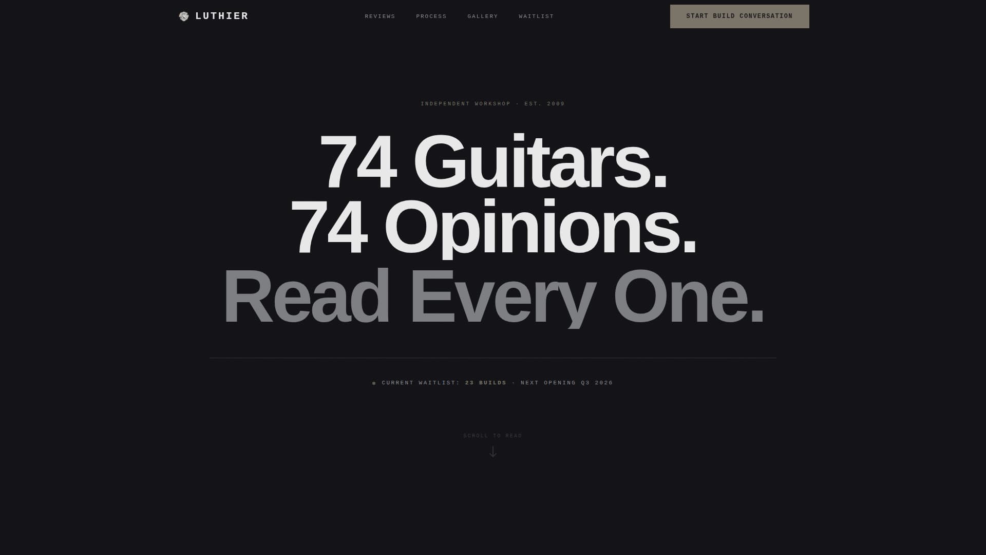 Guitar Builder (Luthier) Business Reviews Website Template