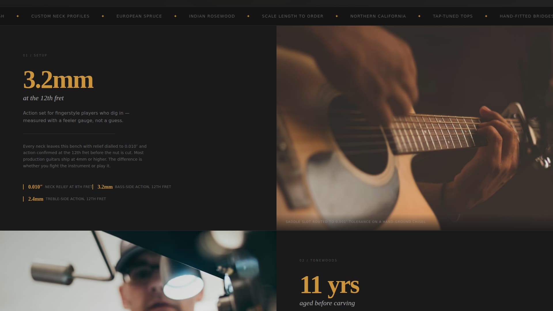 Fret - Precision Luthier Landing Page Template