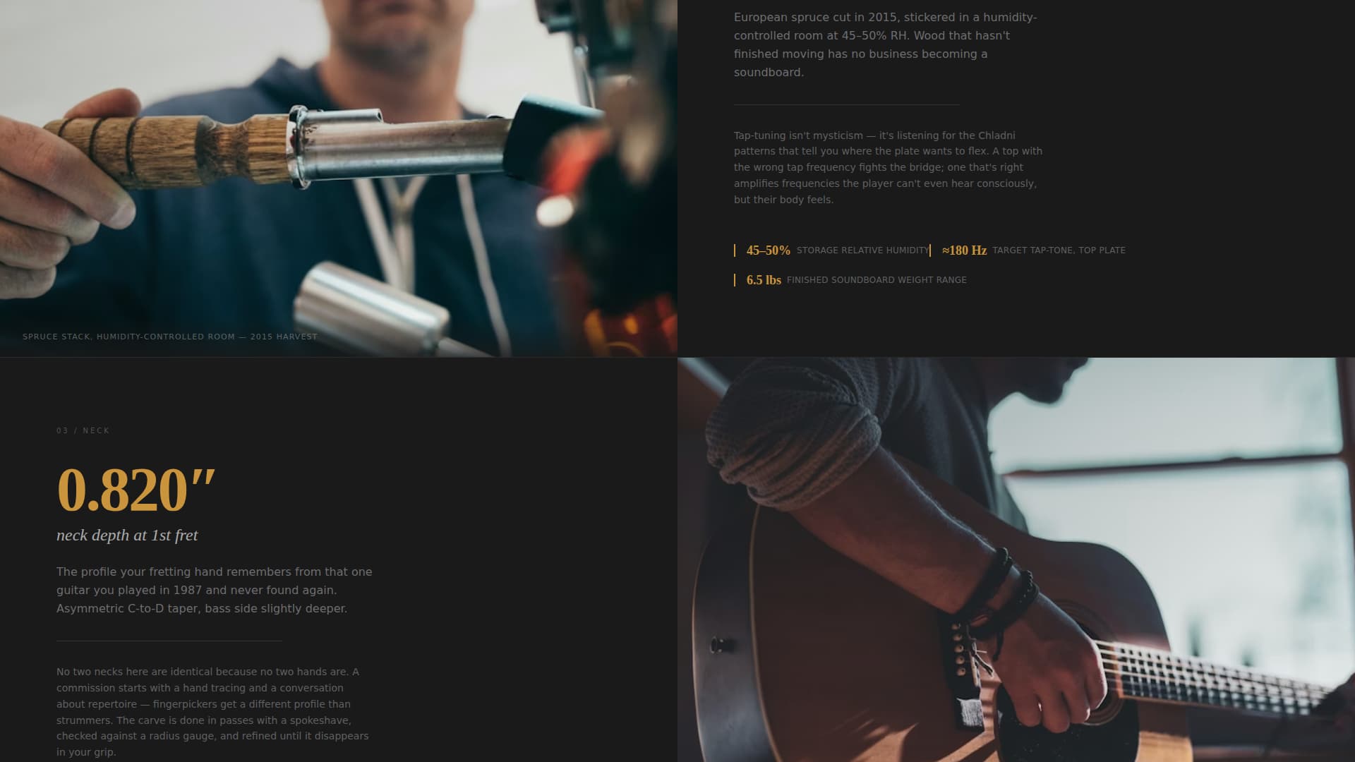 Fret - Precision Luthier Landing Page Template