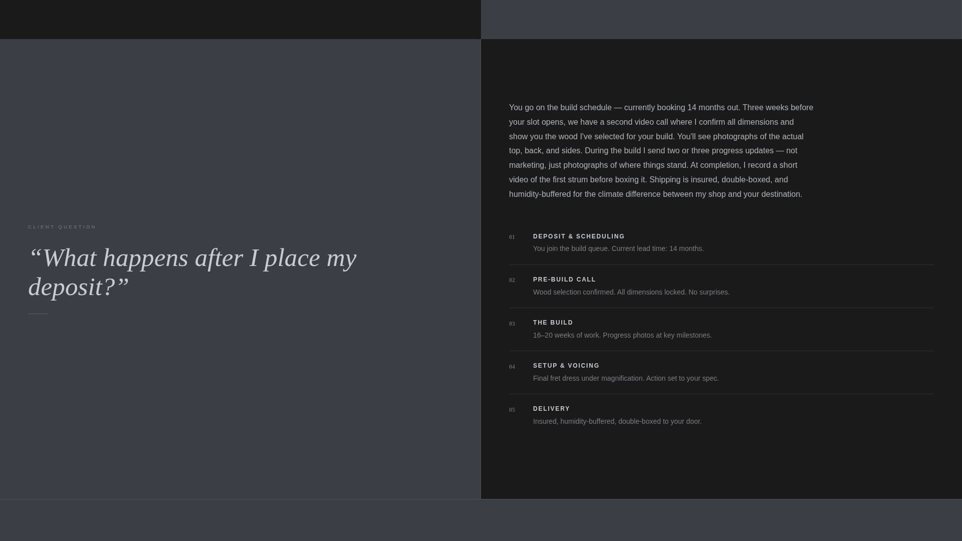 Luthier — Expert Instrument Maker Landing Page Template