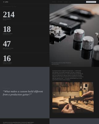 Luthier — Expert Instrument Maker Landing Page Template