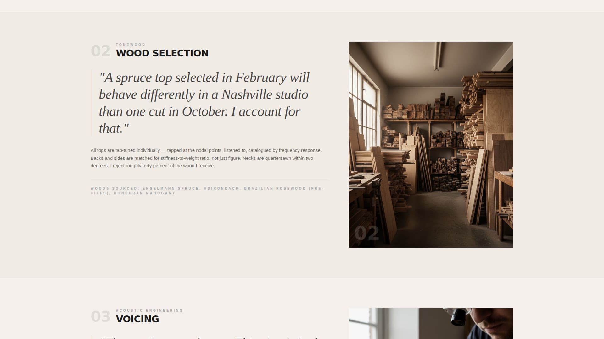 Luthier - Precision Craftsman Landing Page Template