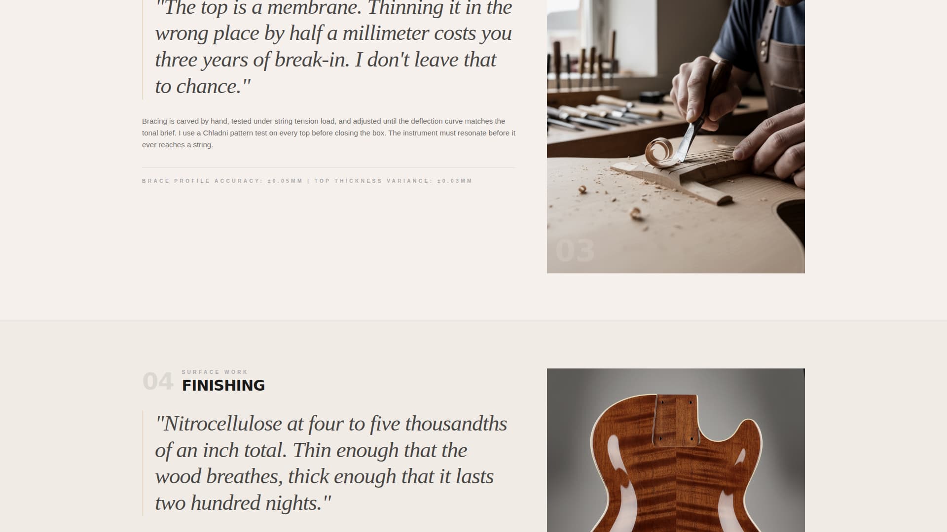 Luthier - Precision Craftsman Landing Page Template