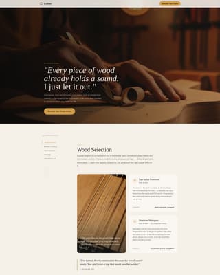 Luthier - Artisan Guitarbuilder Landing Page Template
