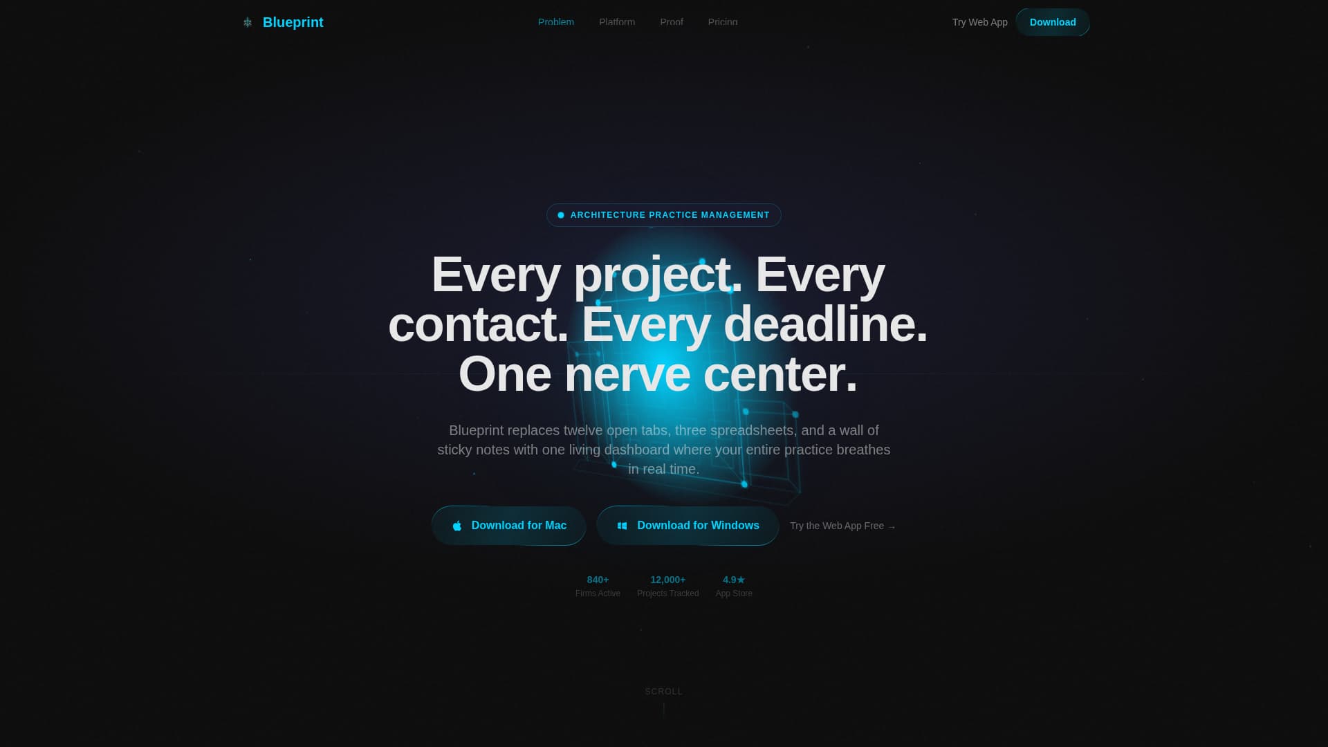 Blueprint - Powerful Architecture CRM Landing Page Template