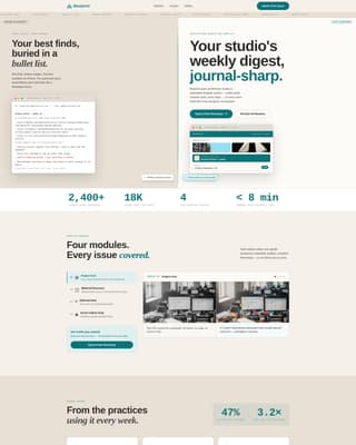 Blueprint - Curated Architecture Landing Page Template