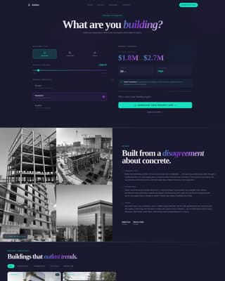 Atelier - Iridescent Architecture Landing Page Template