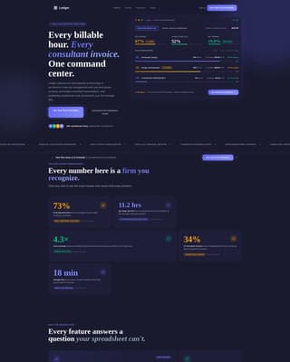 Ledger - Powerful Architecture Accounting Landing Page Template