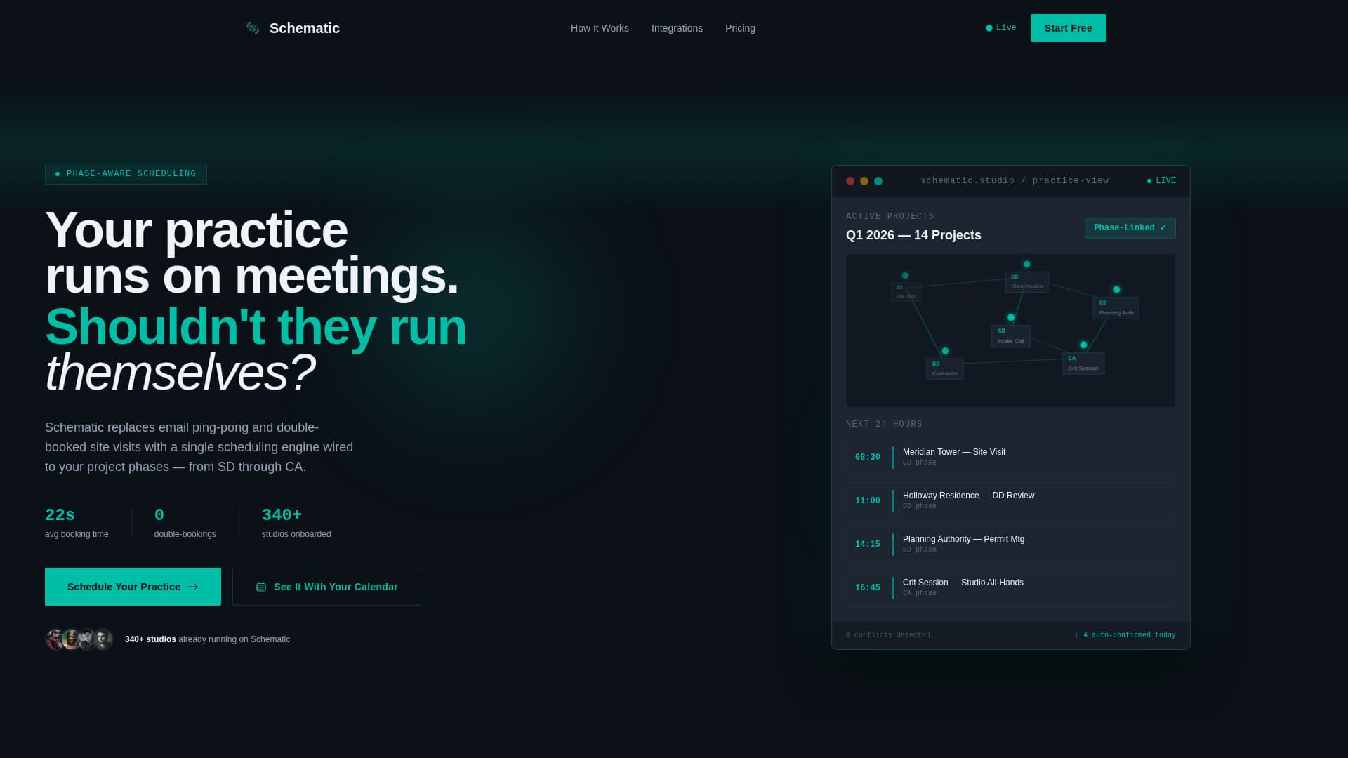 Schematic - Powerful Architecture Scheduling Landing Page Template