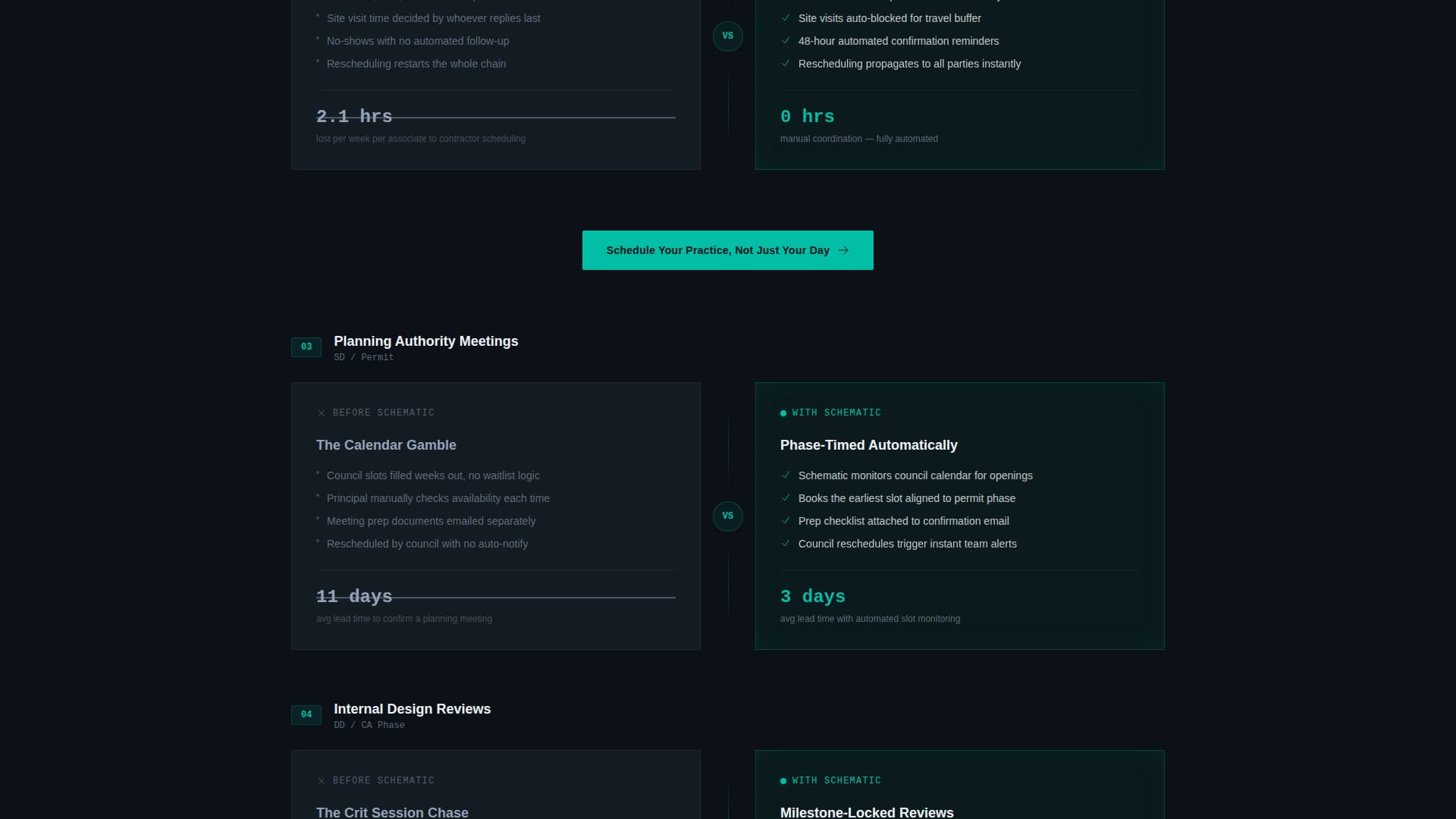 Schematic - Powerful Architecture Scheduling Landing Page Template