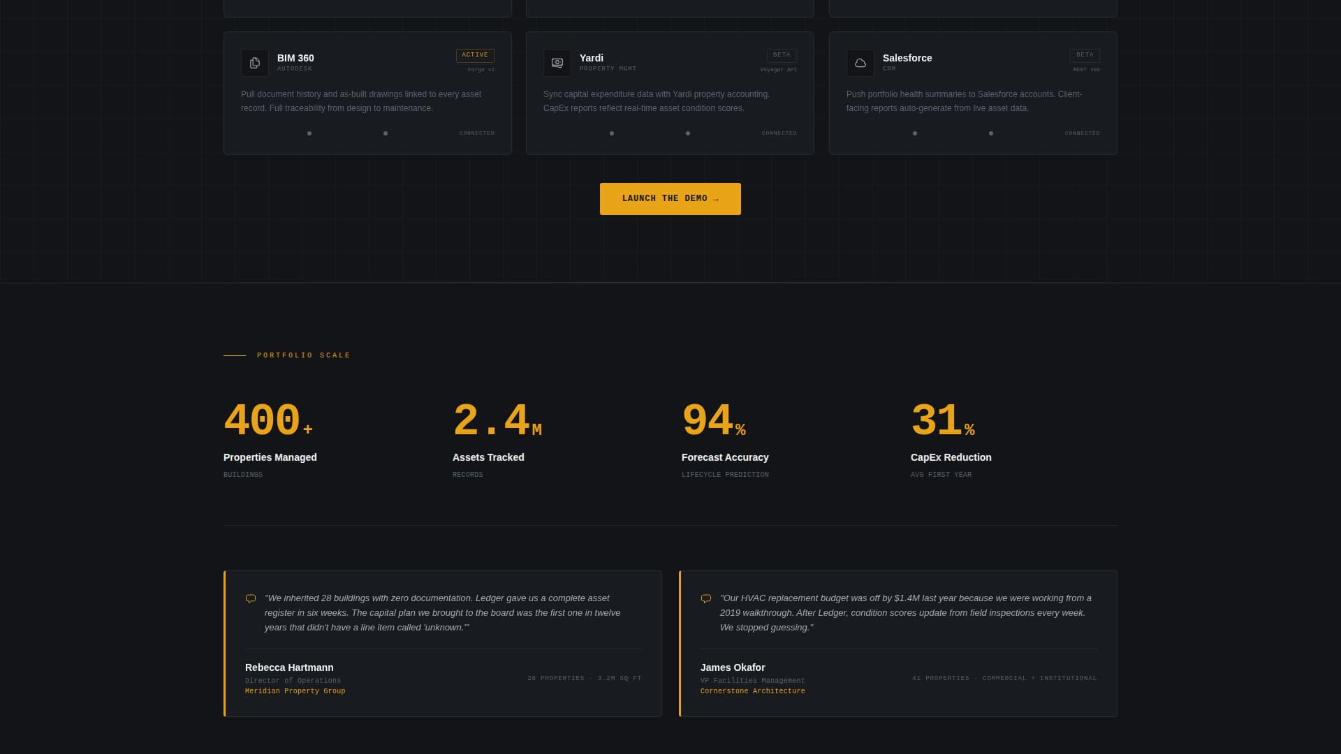 Ledger - Powerful Architecture Firm Landing Page Template
