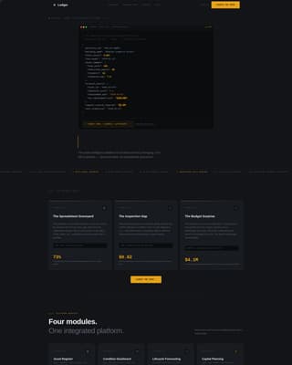 Ledger - Powerful Architecture Firm Landing Page Template