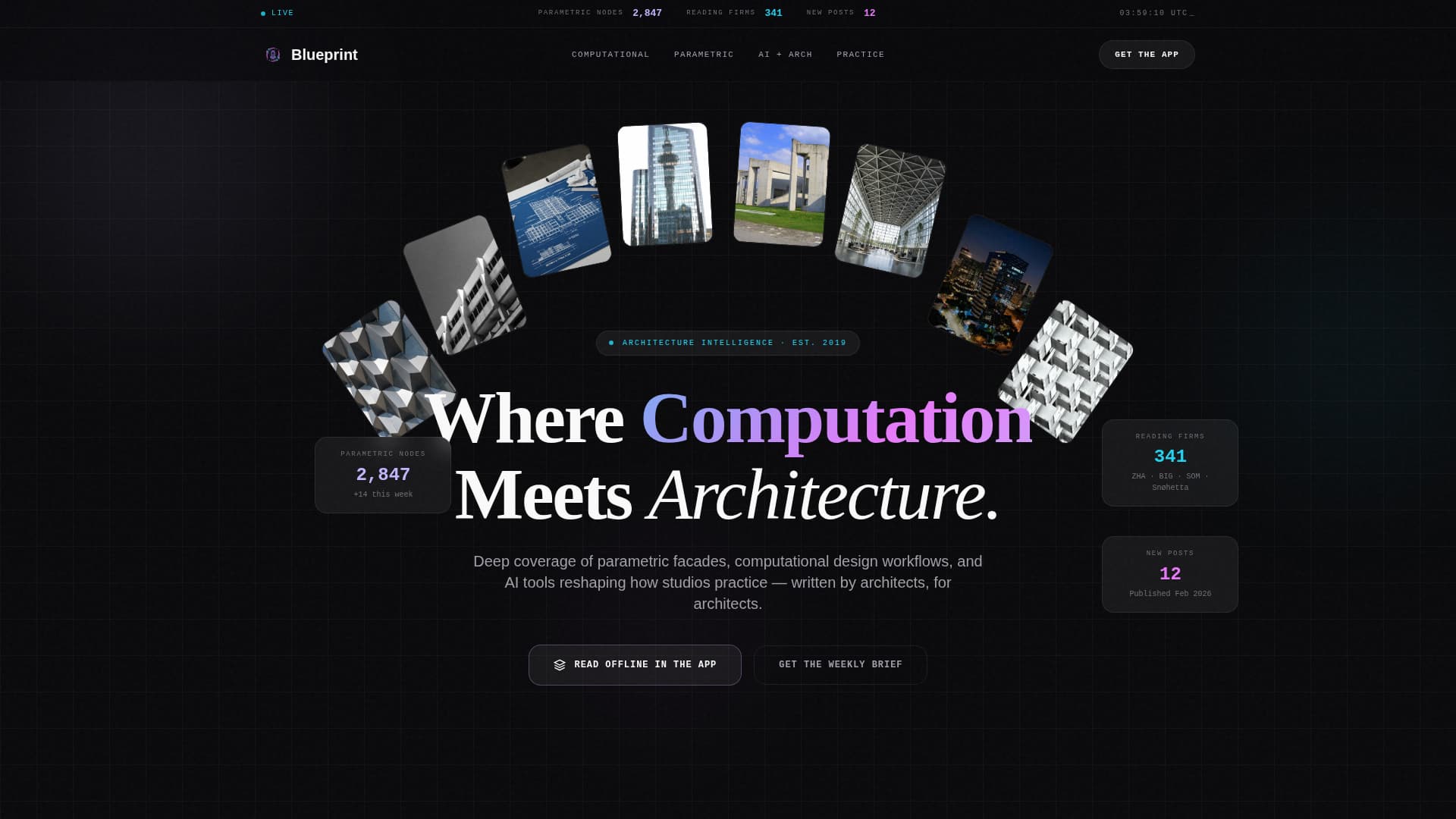 Blueprint - Immersive Architecture Landing Page Template