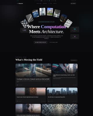 Blueprint - Immersive Architecture Landing Page Template