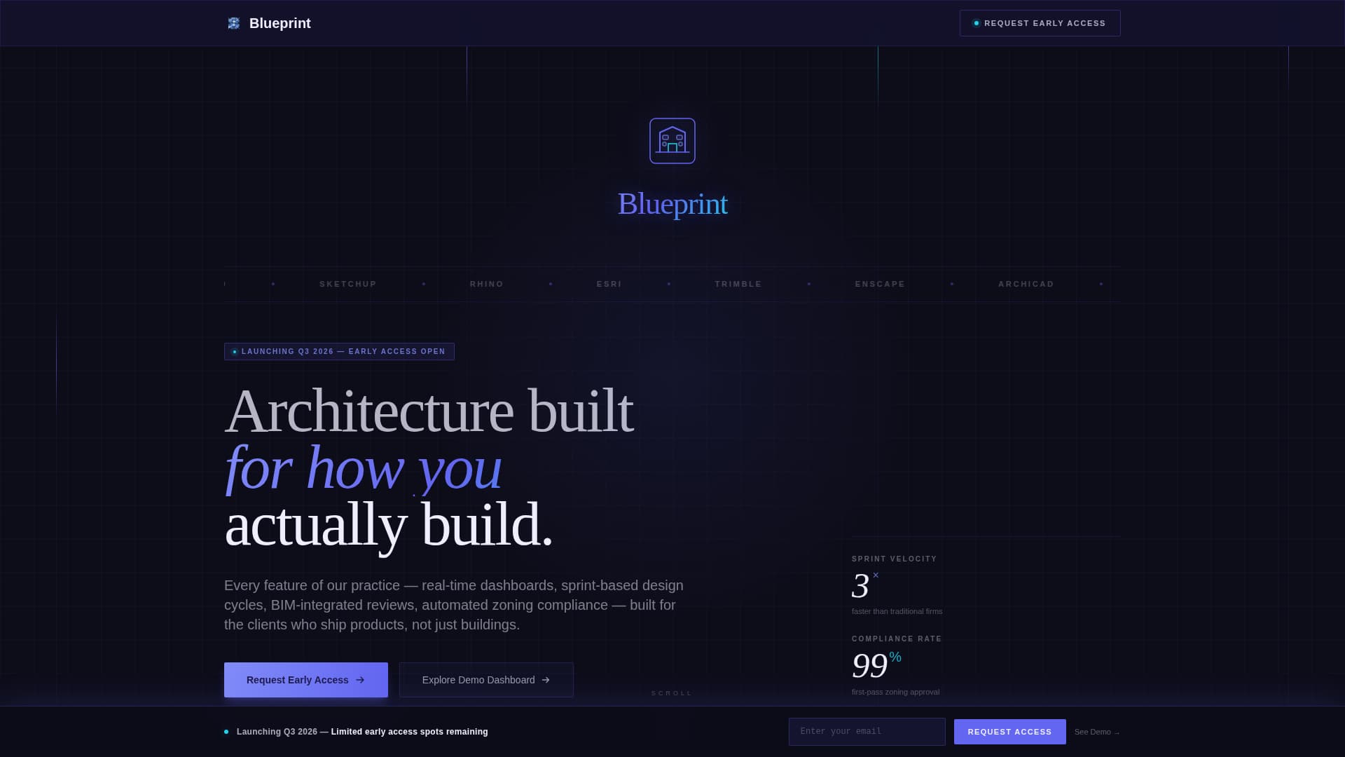 Blueprint - Agile Architecture Landing Page Template