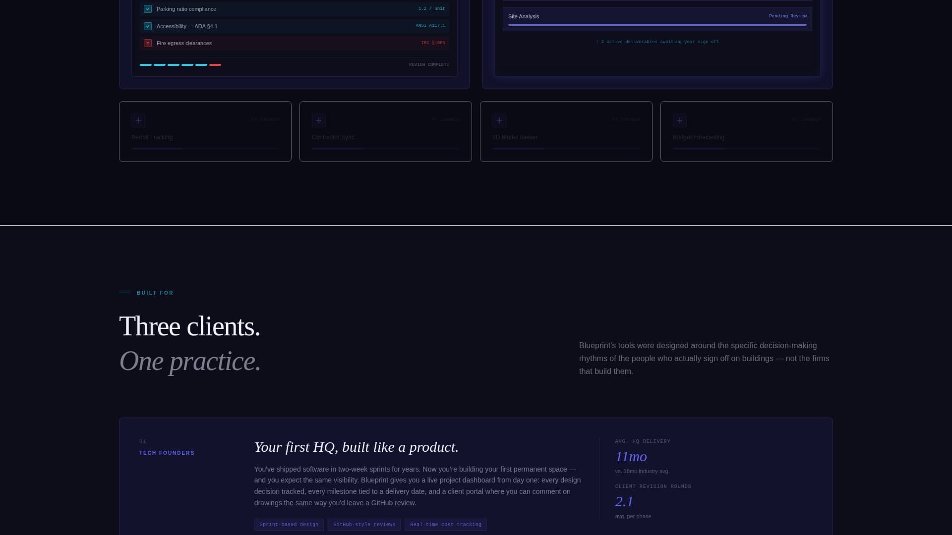 Blueprint - Agile Architecture Landing Page Template