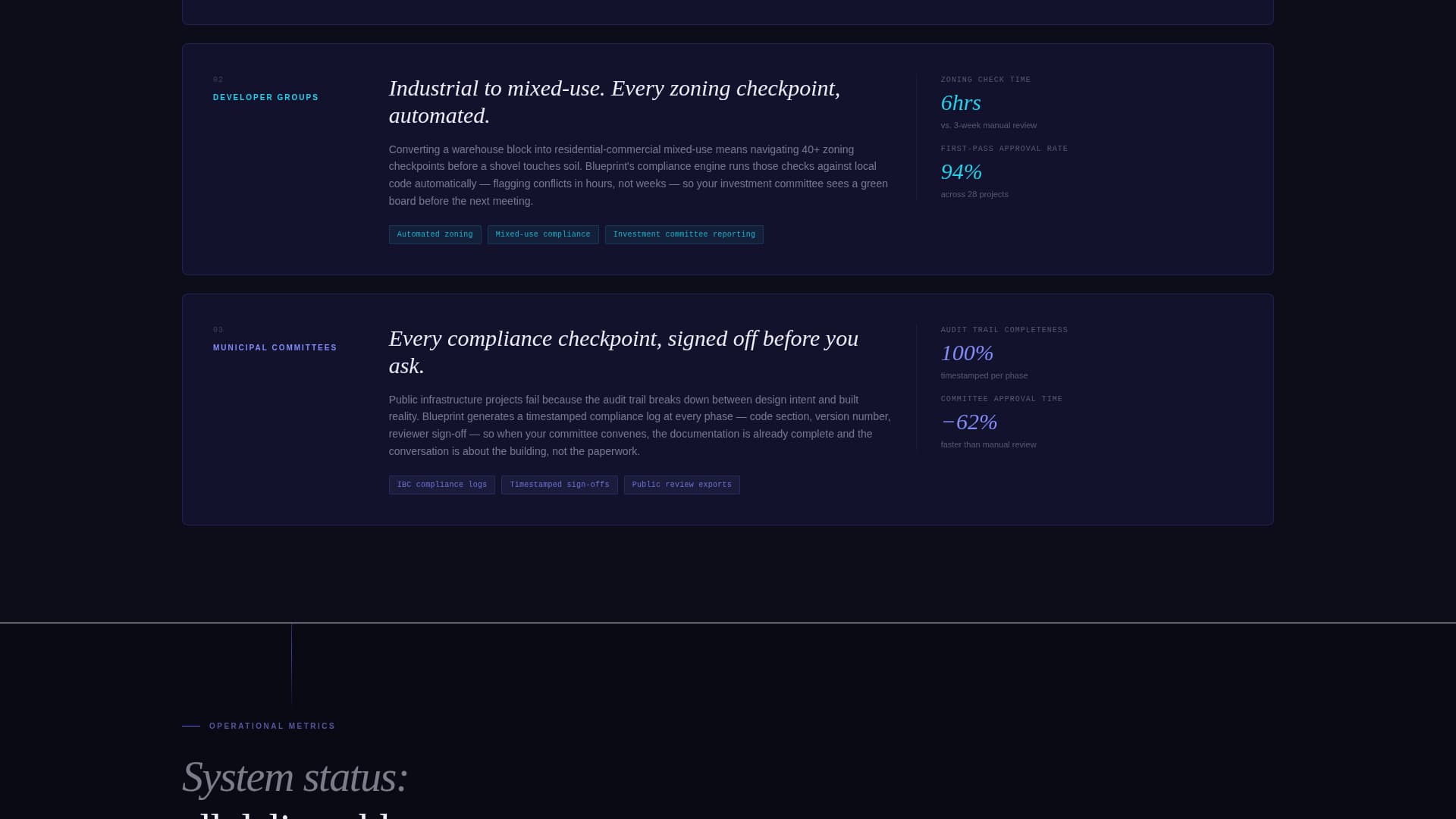 Blueprint - Agile Architecture Landing Page Template