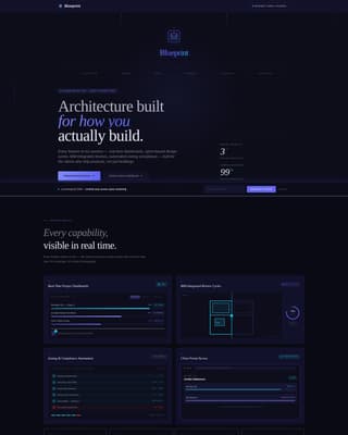 Blueprint - Agile Architecture Landing Page Template