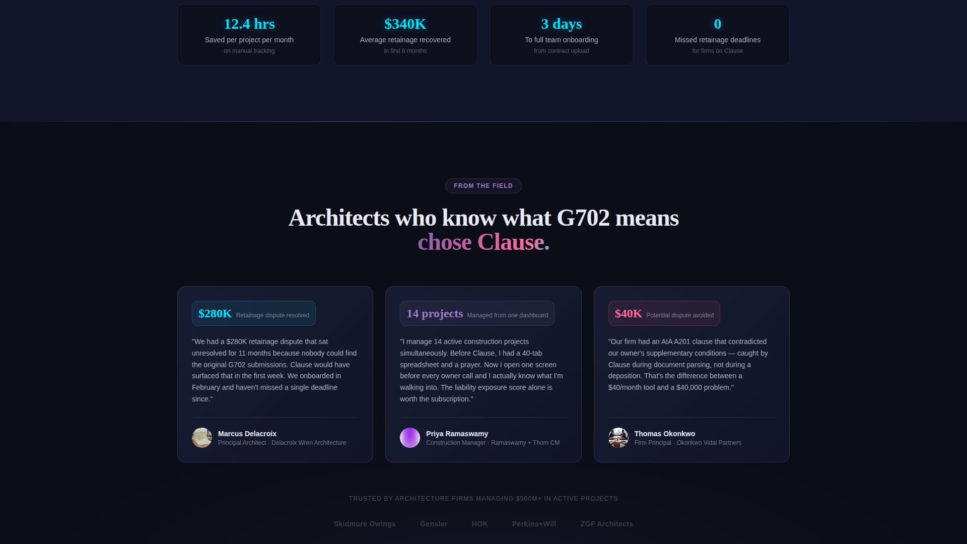 Clause - Intelligent Contract Management Landing Page Template