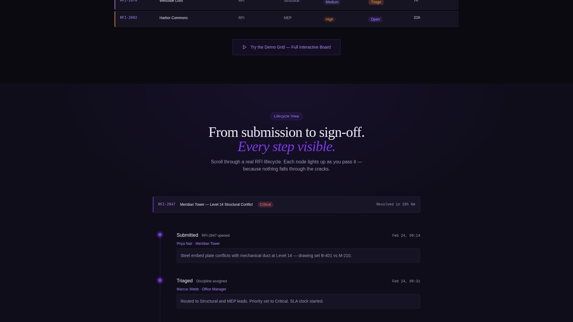 Ticket - Streamlined Architecture Landing Page Template