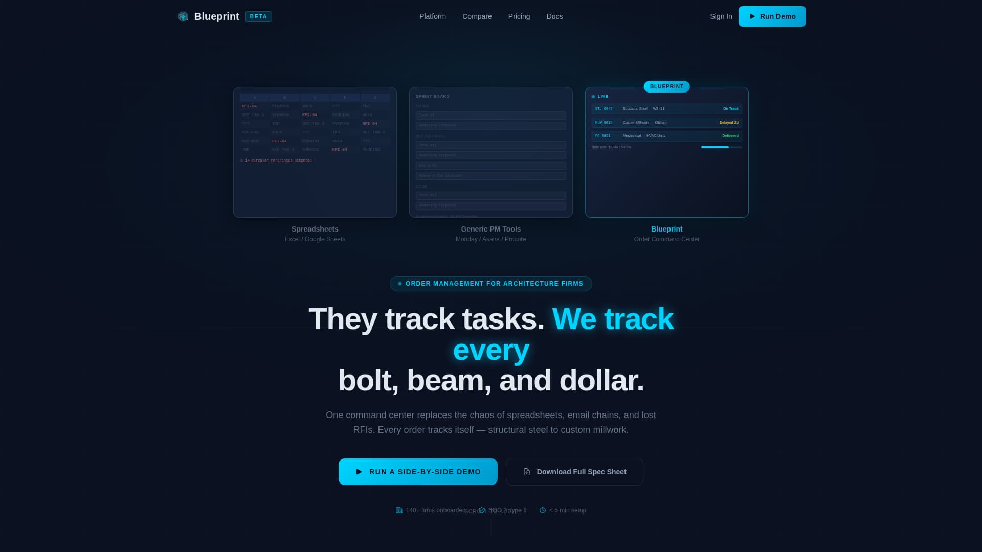 Blueprint - Luminous Architecturefirm Landing Page Template