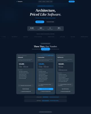 Blueprint - Transparent Architecture Landing Page Template