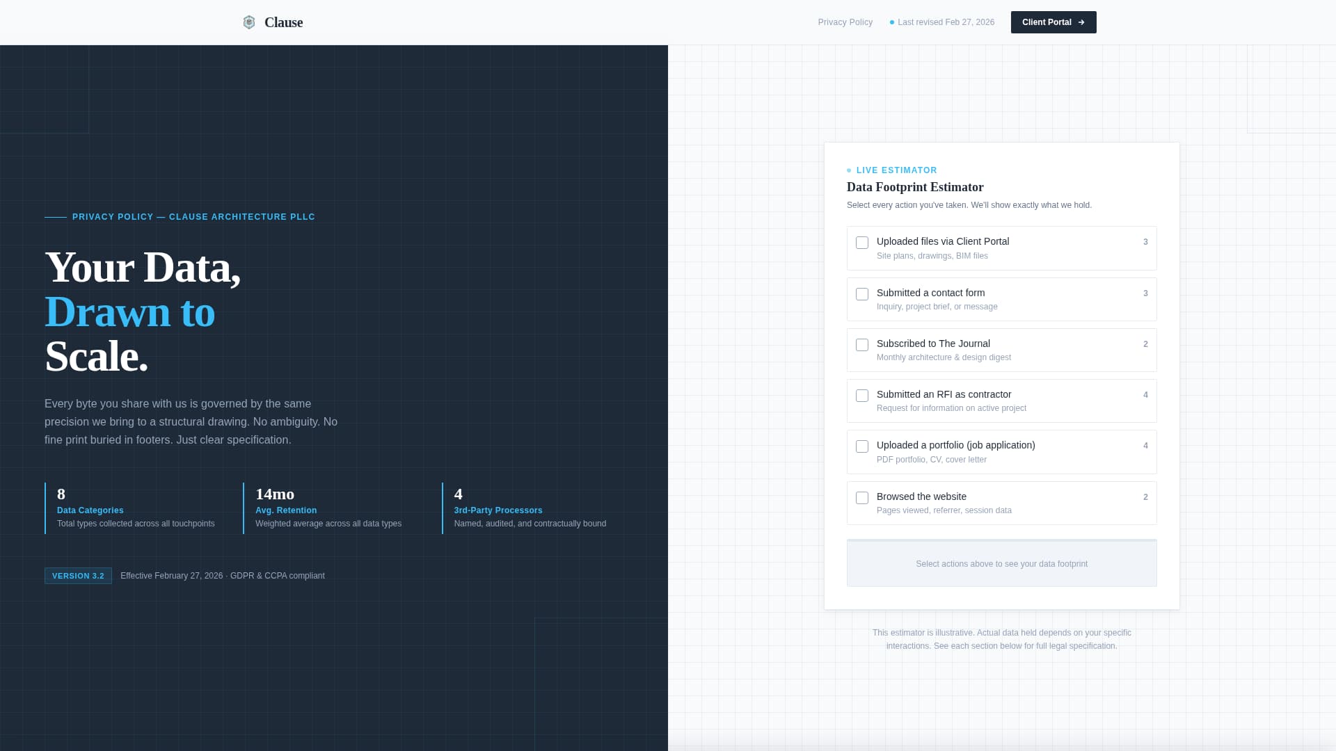 Architecture Firm Cost Calculator Website Template