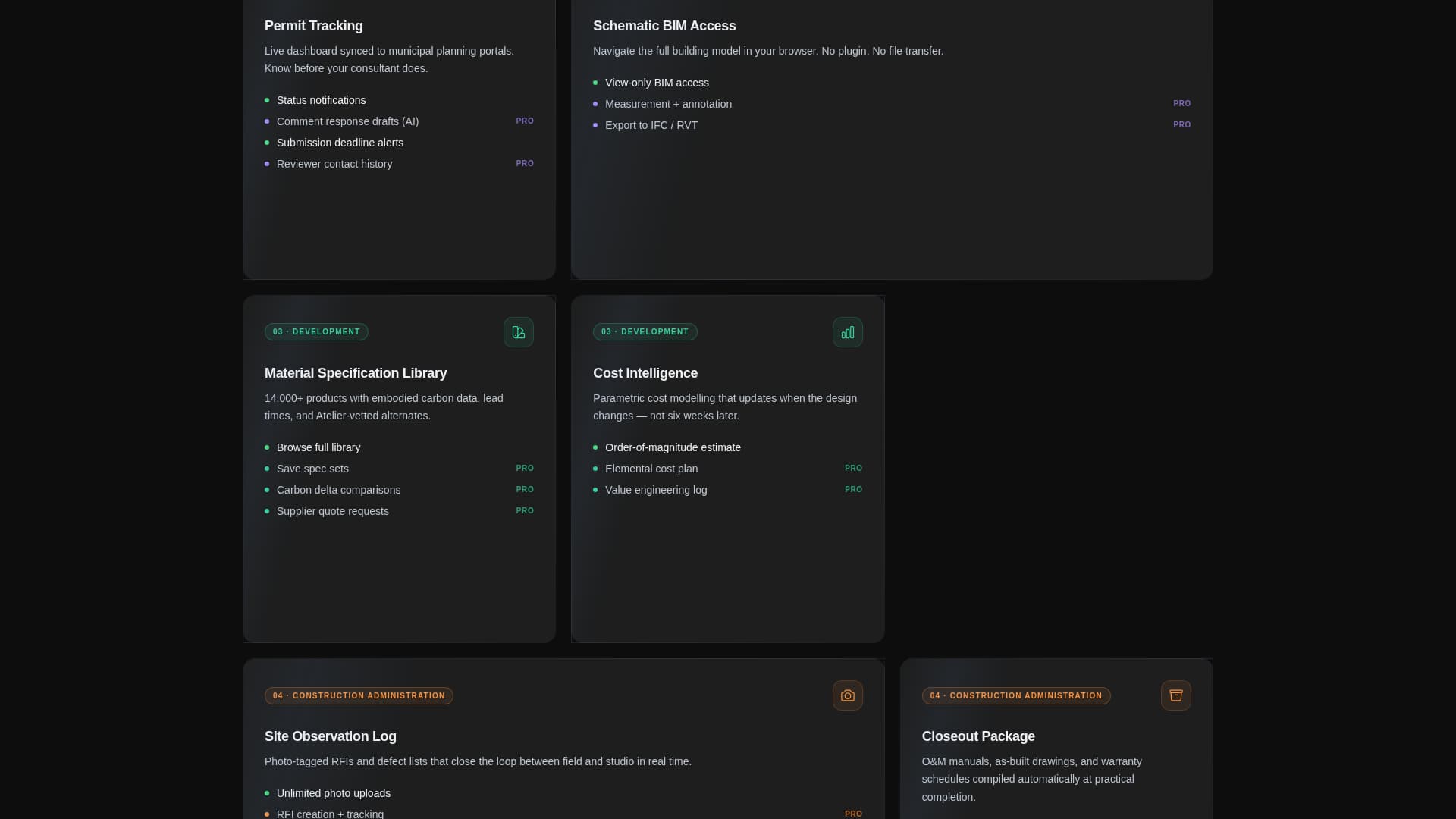 Atelier - Glassmorphic Architecture Landing Page Template