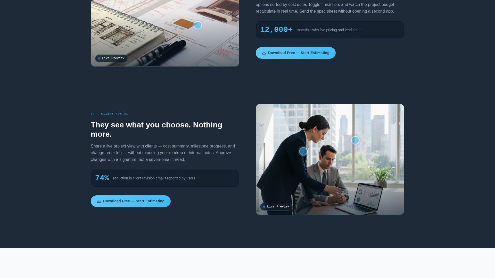 Architecture Digital Presence Pricing Website Template