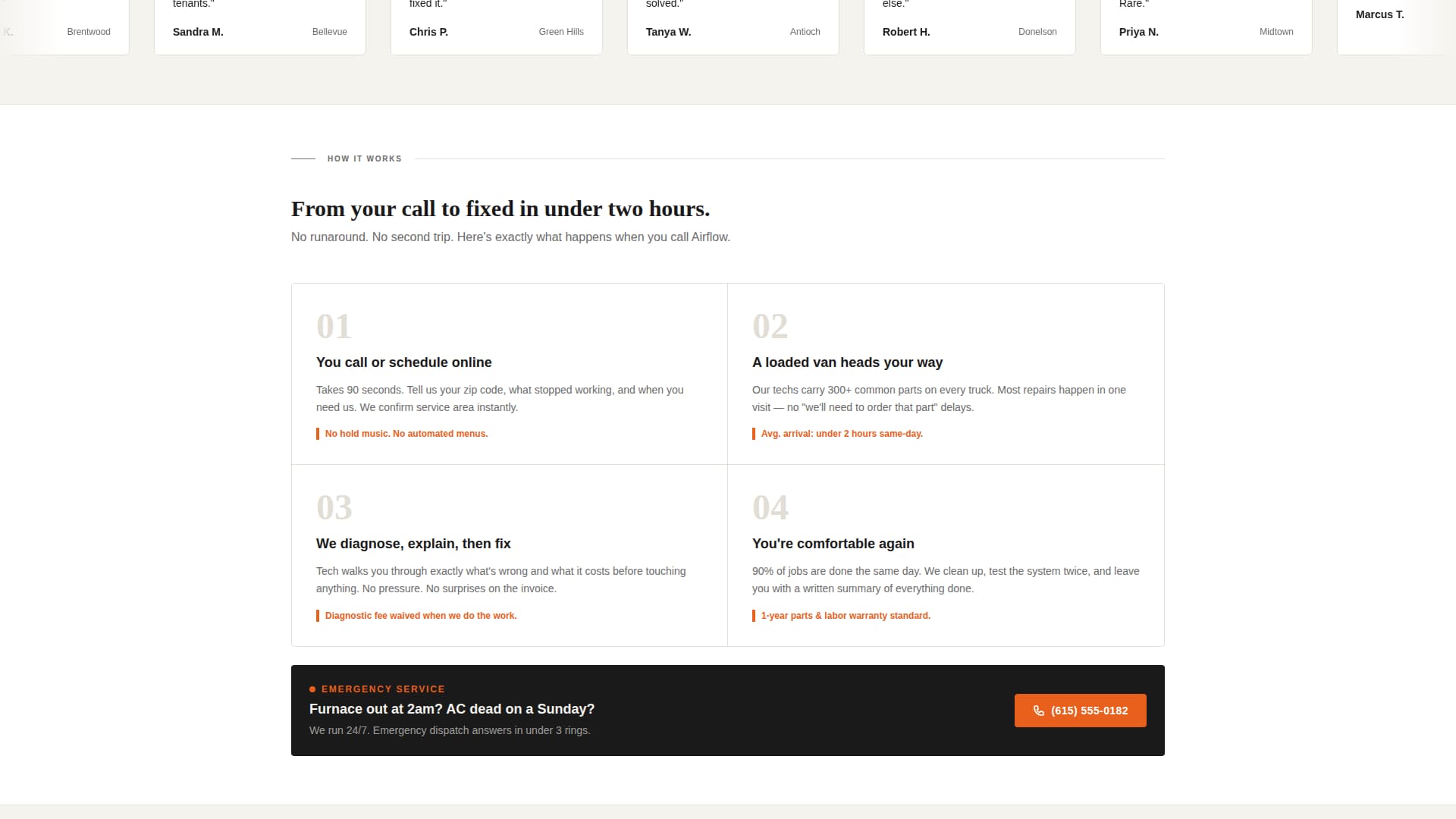 HVAC Contractor Marketing Booking Website Template