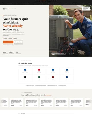 HVAC Contractor Marketing Booking Website Template