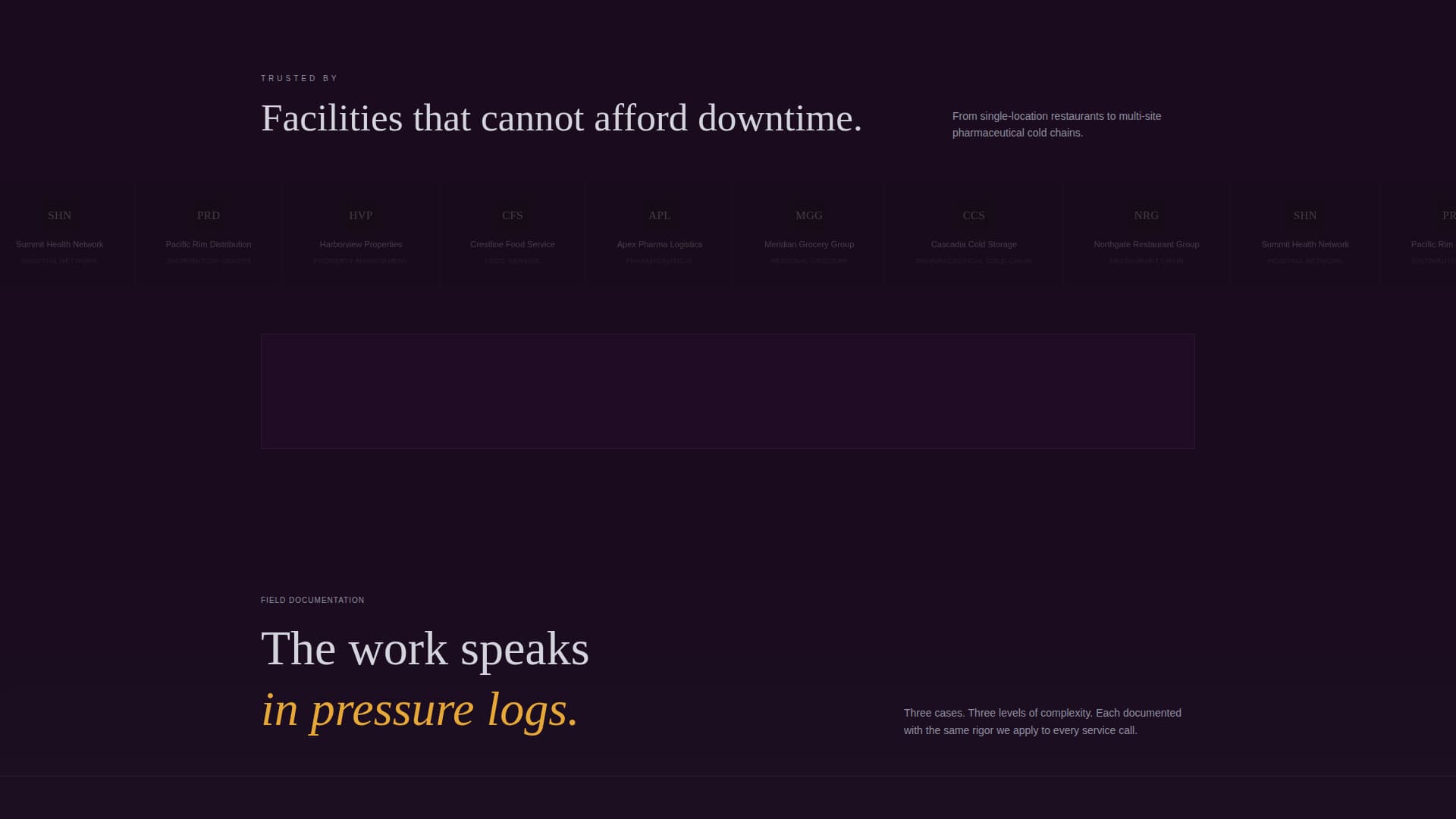 HVAC Refrigeration Mechanic Business Maintenance Website Template