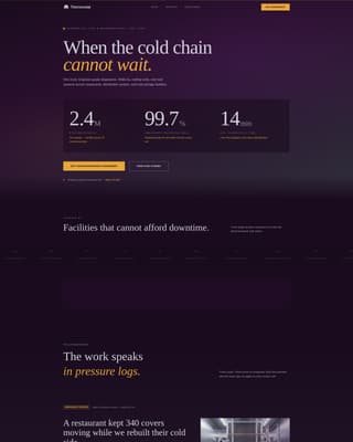 HVAC Refrigeration Mechanic Business Maintenance Website Template