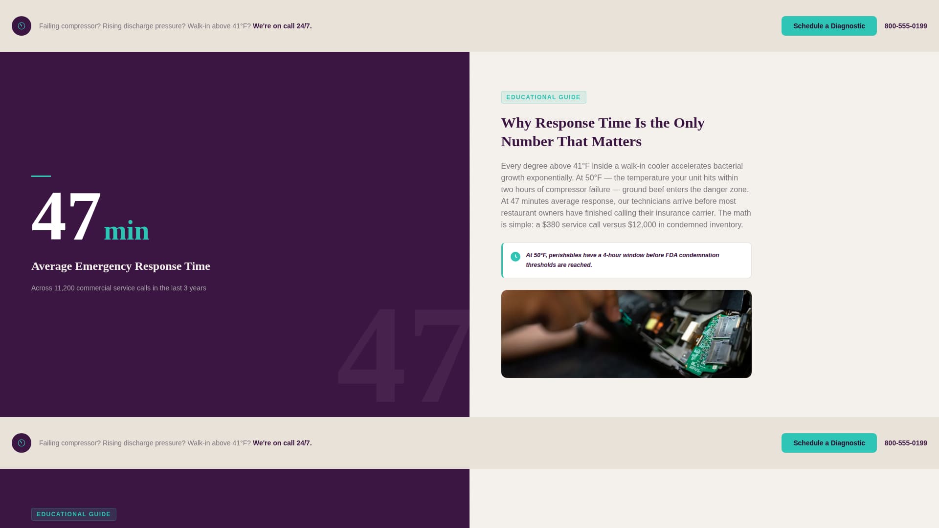Coolant - Precise Refrigeration Landing Page Template