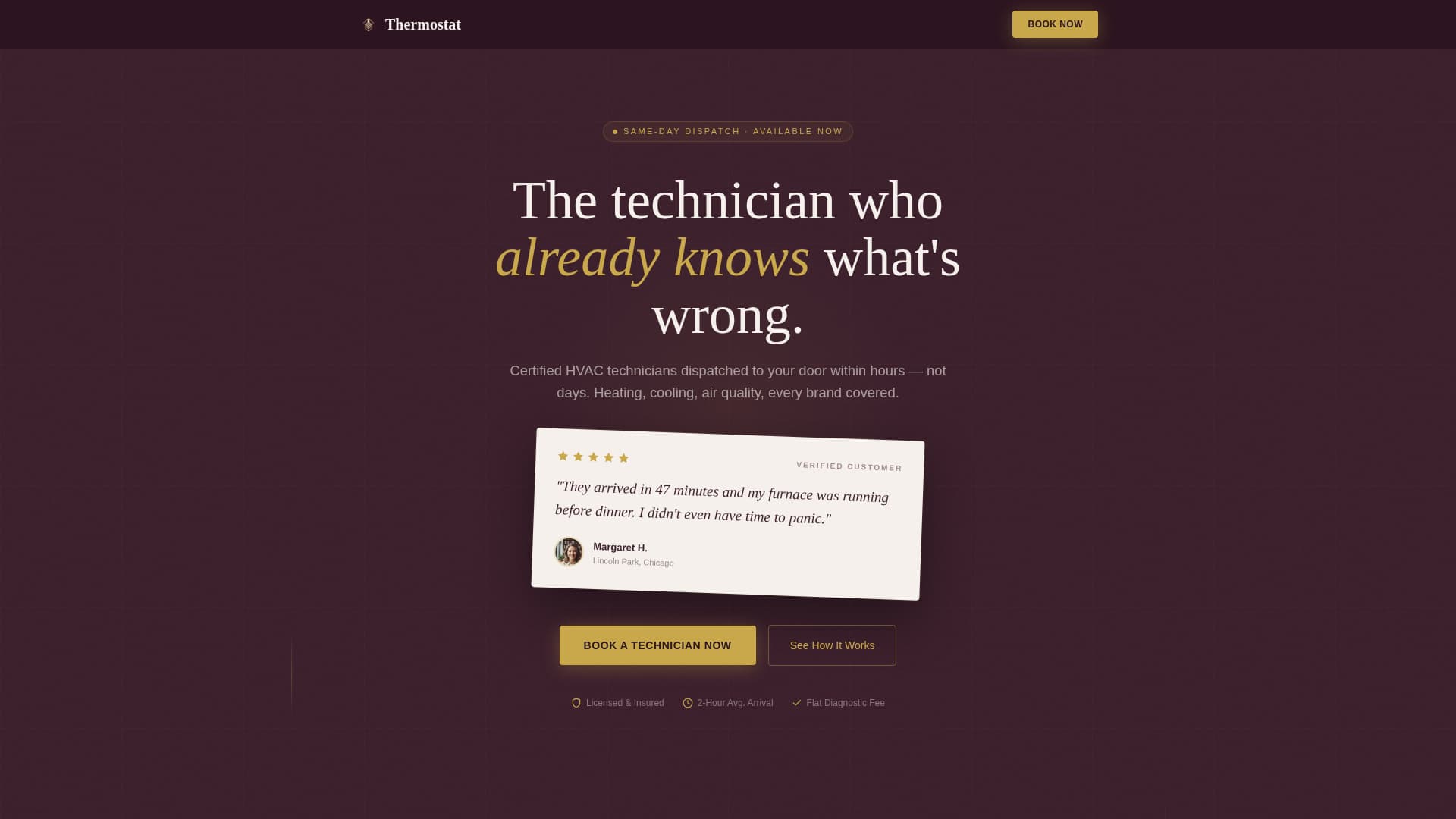 HVAC Technician Booking Website Template