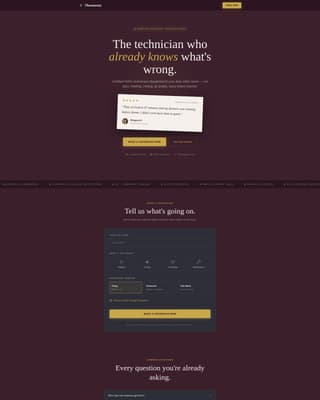 HVAC Technician Booking Website Template