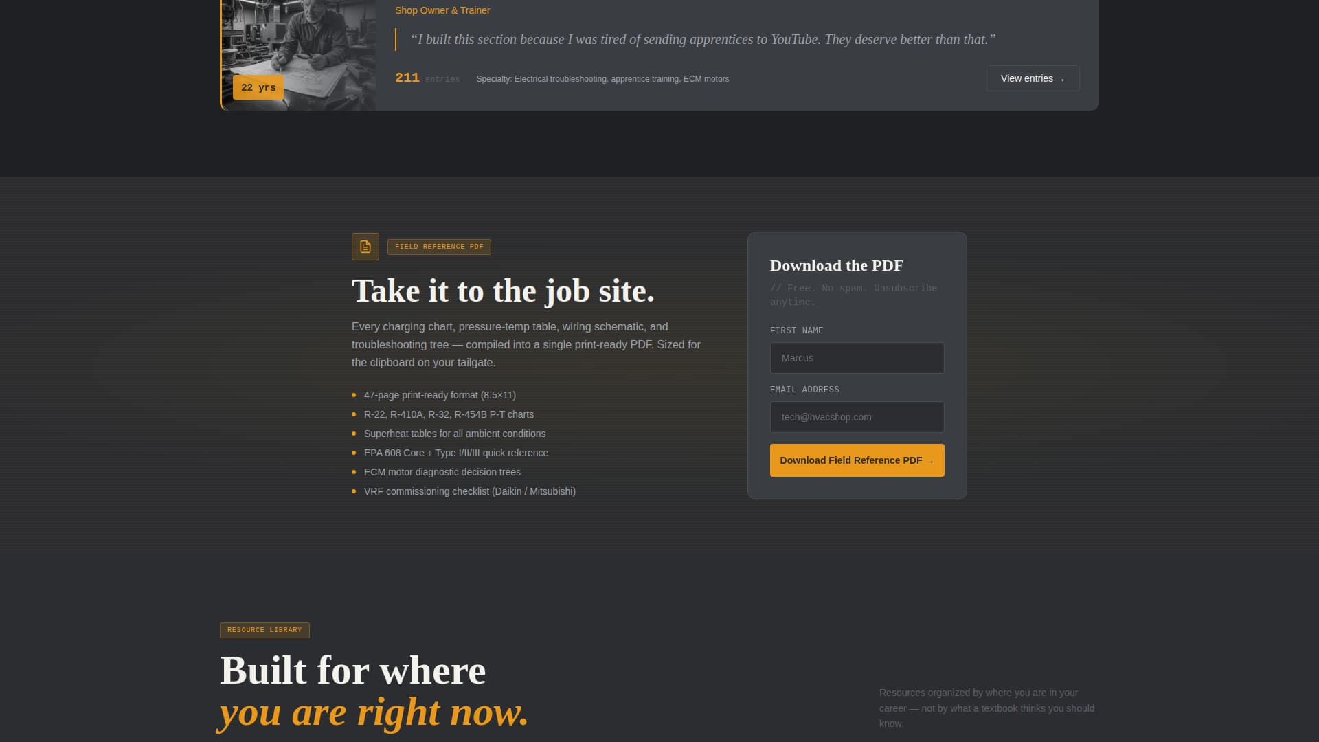 HVAC Technician FAQ Website Template
