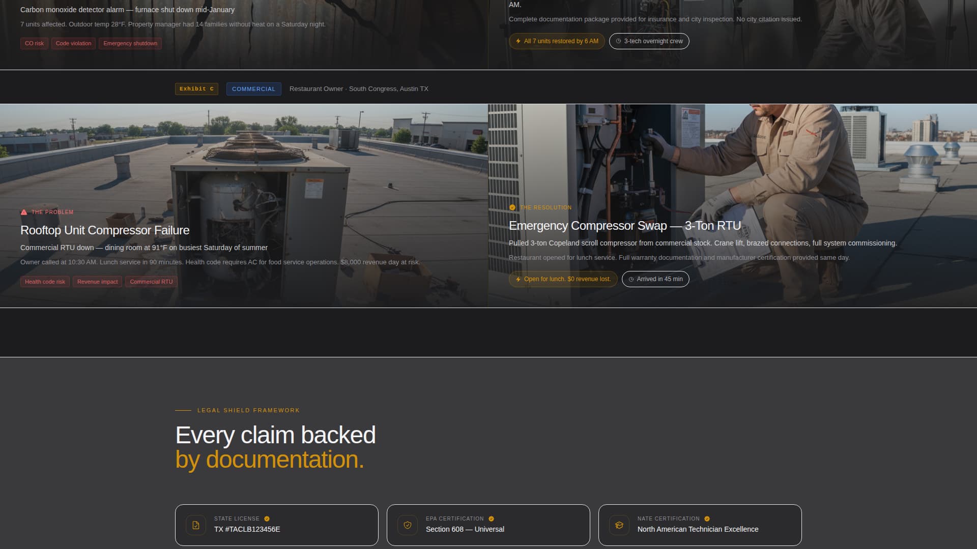 HVAC Technician Specialist Booking Website Template