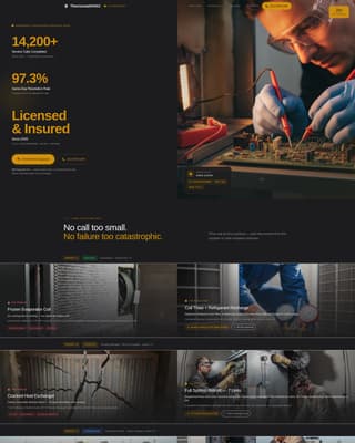 HVAC Technician Specialist Booking Website Template