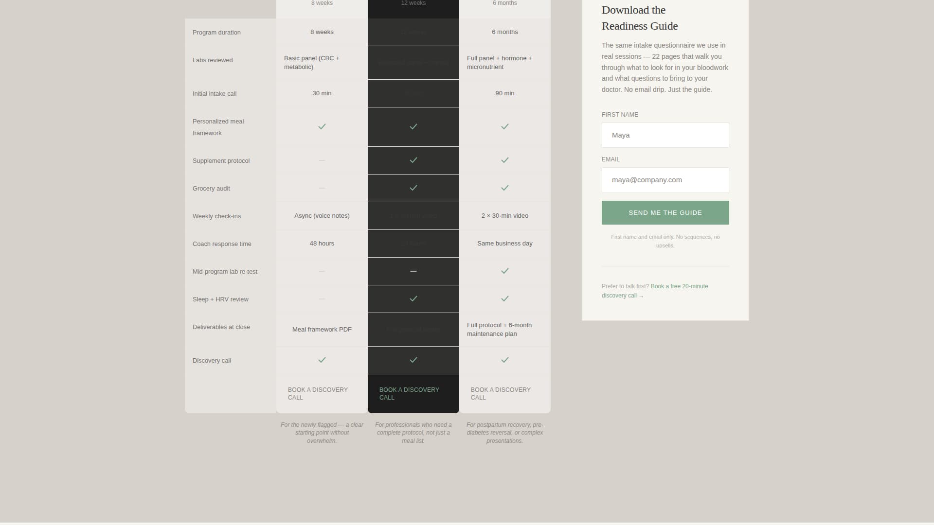 Nourish - Evidencebased Healthcoach Landing Page Template