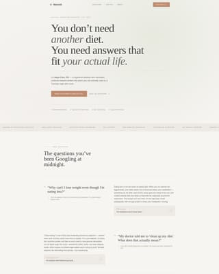 Nourish - Calming Healthcoach Landing Page Template