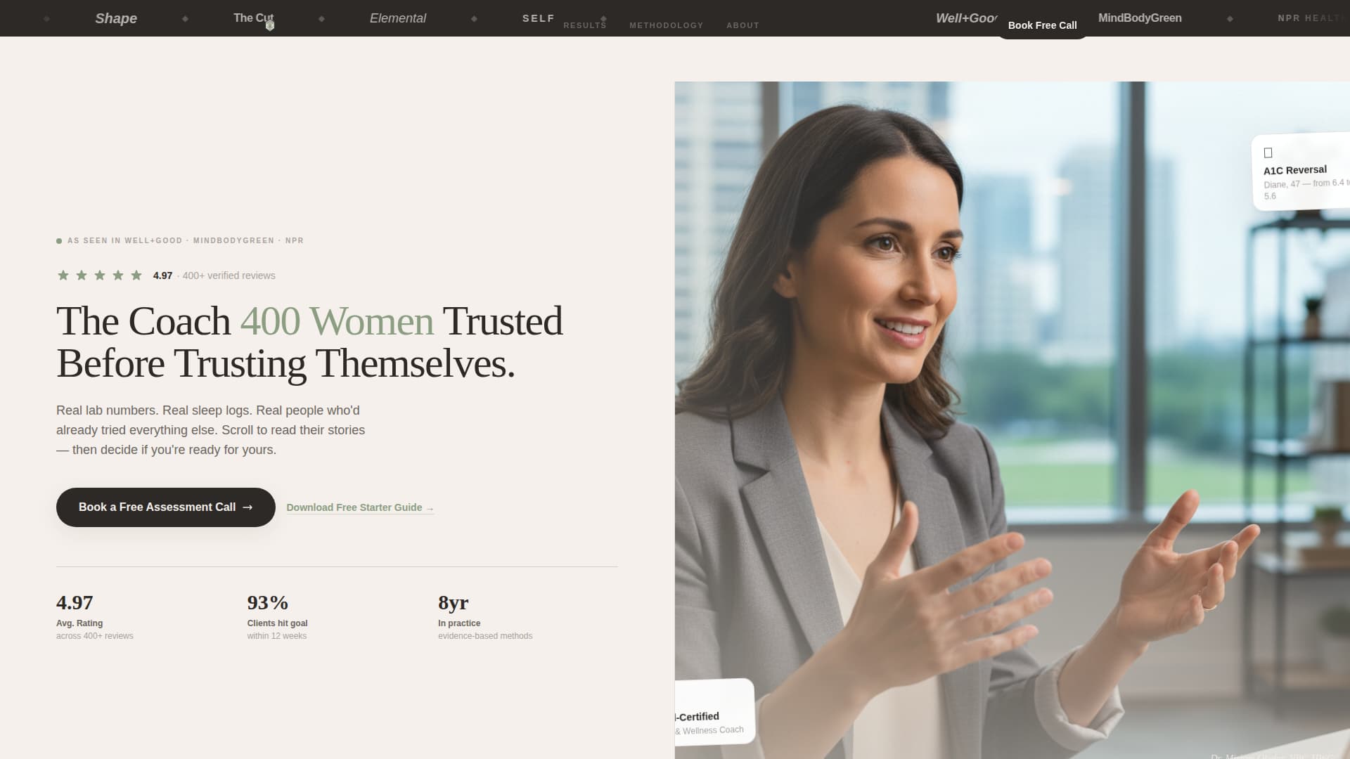 Vetted - Trusted Healthcoach Landing Page Template