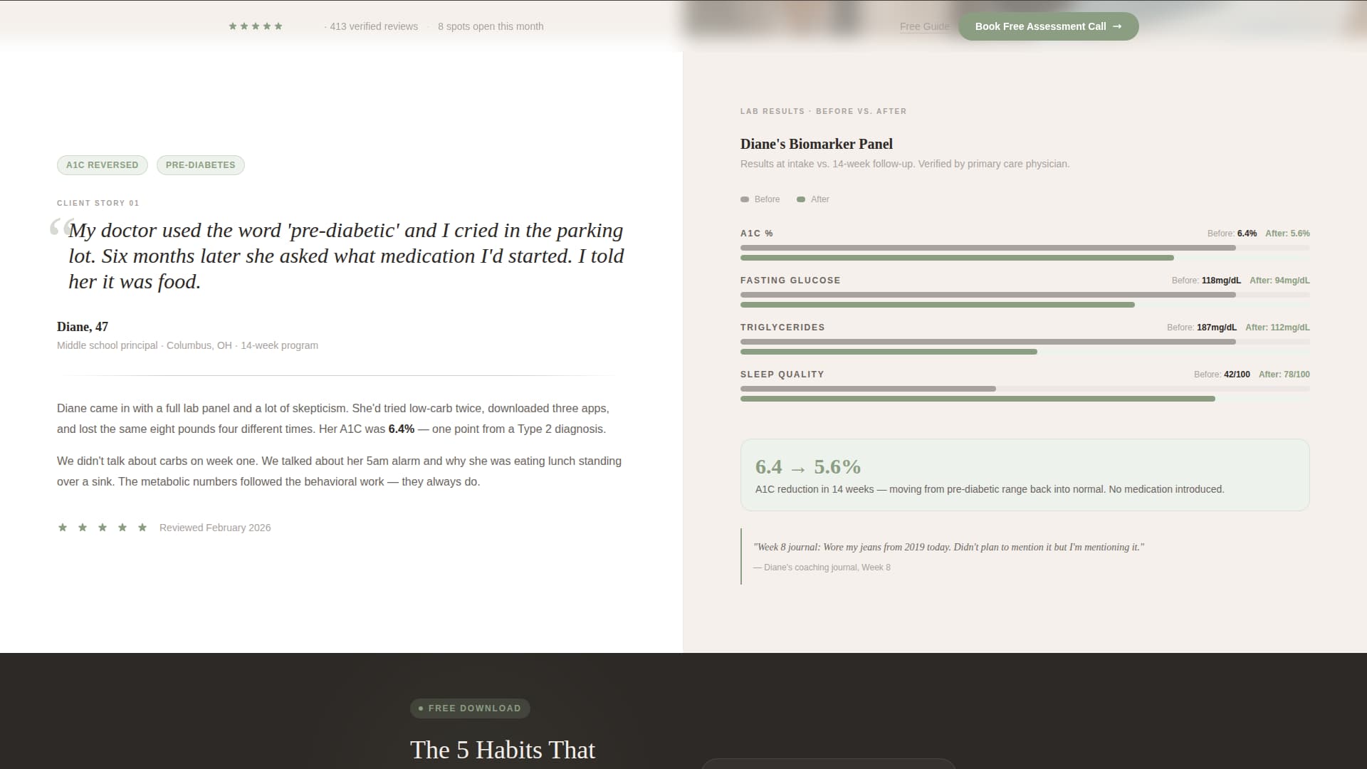 Vetted - Trusted Healthcoach Landing Page Template